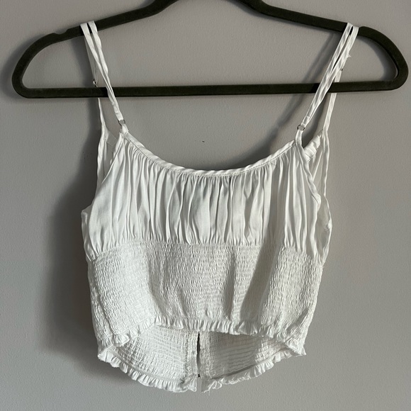 Satin Milkmaid Style Tie Front Top with Clasps - Picture 3 of 3